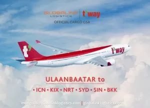 Globalink Logistics Монголия стал агентом по продажам T'way Air Cargo в Монголии