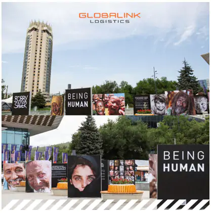 Globalink Logistics Partners with New Vision Forum for "Being Human" Exhibition by Bobby Sager in Almaty, Kazakhstan